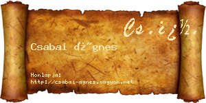 Csabai Ágnes névjegykártya