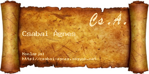 Csabai Ágnes névjegykártya